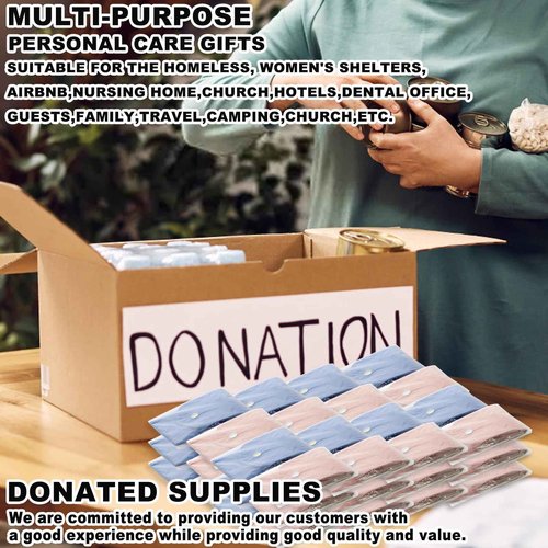 HAIFOTRVA 100 Sets Finger Nail Clipper Set Bulk,4 in 1 Adult Stainless Steel Travel Manicure Kit with Case Individually Wrapped Nail Clippers Bulk for Homeless,Hotel,Charity(2 Colors)