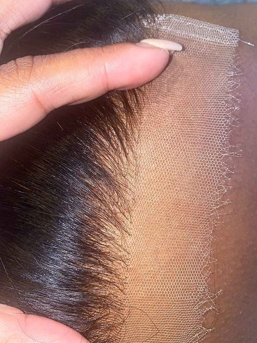 Myshinywigs Bleached Knots 5x5 Real HD Lace Closure Skinlike Straight Human Hair Closure Pre Plucked with Baby Hair Brazilian Virgin Thin Invisible 5x5 Lace Closure Serrated Edge 18 Inch Closure Only