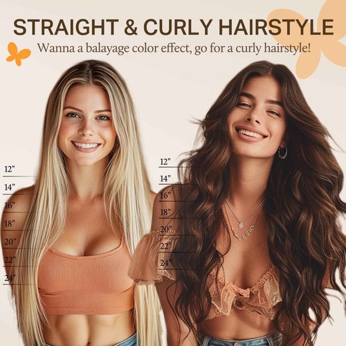 DOORES Clip in Hair Extensions Human Hair Extensions, Balayage Dark Brown to Chestnut Brown 120g 7pcs 18 Inch Real Human Hair Extensions Clip in Straight Remy Silky Weft