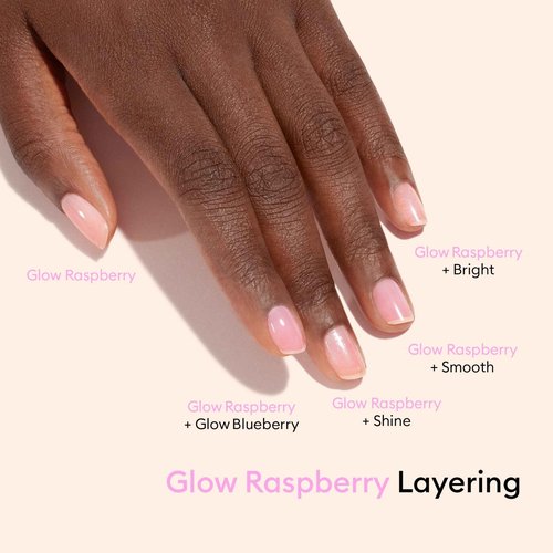 Manucurist Rainbow Active™ Full Range 5-Pack Gift Set - Nail Care & Polish Set - No Lamp - 5 Treatment Nail Polish : Glow Raspberry, Glow Blueberry, Shine, Smooth, Bright - Christmas Gifts for Women