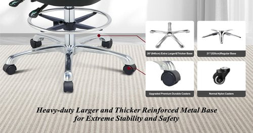 Rolling Saddle Stool, Height Adjustable with Wheels, Esthetician Chair Ergonomic Stool for Salon, Cutting, Tattoo, Lash