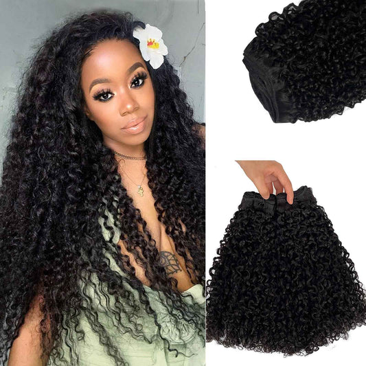Human Hair Bundles 14 16 18 Inch 3 Bundles Unprocessed Messy Burmese Curly Raw Hair Extension Real Human Hair 15A Natural Color Water Wave Human Hair Weft Extensions Full Ends