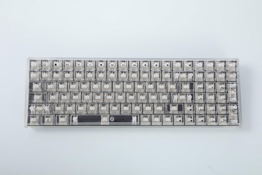 ZyphX Z-Zero 98-Key Mechanical Keyboard, Hot-Swappable RGB, Crystal Clear Housing, Ice Soul Linear Switches, TOP Mount (Crystal)
