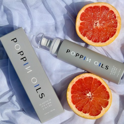 Poppin Oils 10 Outta 10 It's a Win Vegan 3-in-1 Oil Hair, Skin & Nails – Made with Manuka & Chamomile for Sensitive Skin in a 4oz Glass Bottle