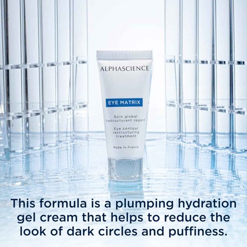 ALPHASCIENCE Eye Matrix - Eye Treatment Gel - Hydrating & Smoothing - Rich Formula for Dark Circles, Puffiness, Wrinkles & Fine Lines - Fragrance & Preservative-Free - 15 ml / 0.50 fl. oz.