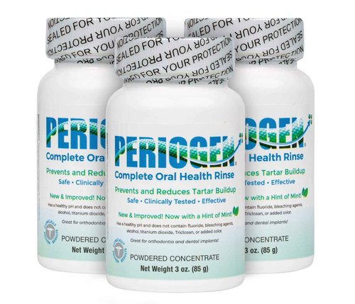 Periogen Oral Rinse (Hint of Mint) 3-PK - The Only Product in The World Clinically Proven to Reduce Dental Tartar Buidup