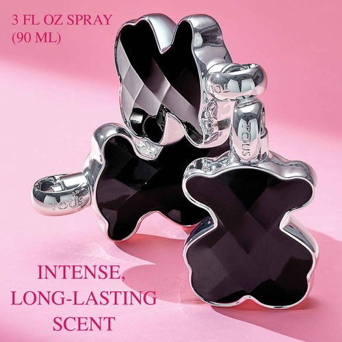 TOUS Love Me The Onyx Parfum for Women. Floral, Fruity, Oriental Long-Lasting Perfume with Notes of Black Orchid, Vanilla, Peony and Sandalwood. Elegant Fragrance for Daily Wear, 3 Fl Oz
