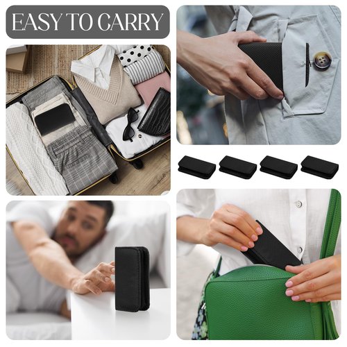 Coume 48 Set Christmas Men Gift Bulk Nail Care Kit Stainless Steel 8 in 1 Manicure and Pedicure Set with Travel Case Baby Shower Prizes for Employee Appreciation Teacher Staff Coworkers(Black Series)