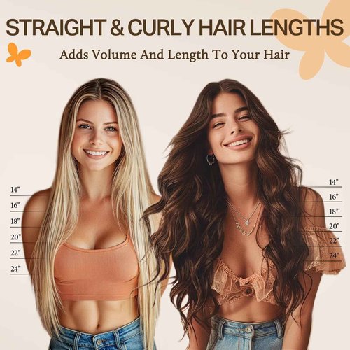 DOORES Wire Hair Extensions Chocolate Brown 18 Inch 95 g Remy Human Wire Hair Extensions Invisible Transparent Line Adjustable Hairpieces Secret Straight