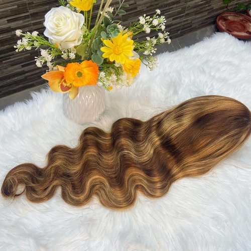 Munx Honey Blonde Highlight Wig Human Hair Ombre Body Wave Lace Front Wig 180 Density Full Ends 13X4 HD Lace Frontal Wigs Human Hair Pre Plucked 4/27 Colored Lace Wigs 28in