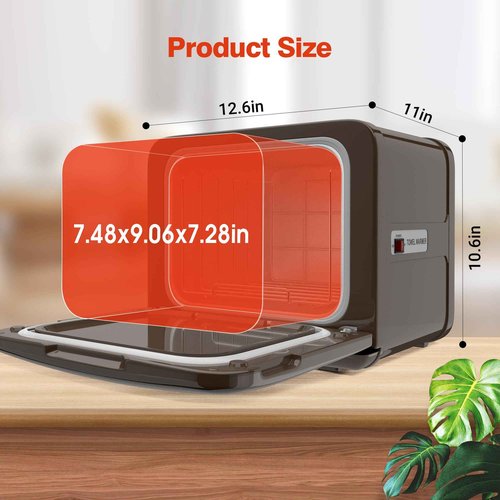 RyJaune Towel Warmer, 8.5L Towel Warmer Cabinet can Hold 12 Wet Facial Towels,Fast Heating with One-piece all-aluminum liner,Hot Towel Warmer Use for Spa,Hair Beauty,Salon - Brown