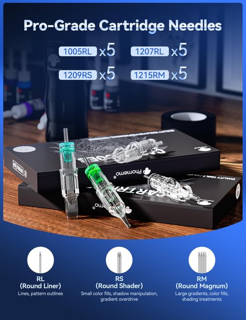 Phomemo Wireless Tattoo Gun Kit, Tattoo Machine Kit with Tattoo Power Supply, Tattoo Kit for Beginners Complete Set, Tattoo Pen Machine Kit with 20 Tattoo Cartridge Needles