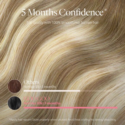 GOO GOO Tape in Hair Extensions Human Hair, 3/8/613 Walnut Brown to Ash Brown and Bleach Blonde, 8cm Wide Tape, 20inch 10pcs 50g, Tape Weft Hair Extensions, Real Human Hair, Seamless Tape in