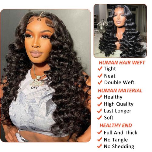 AAKJJ 28 Inch Deep Wave Lace Front Wig 13x4 HD Lace Frontal Wigs for Black Women 200 Density Raw Human Hair Glueless Pre Plucked with Baby Hair for Everyday Hairstyle