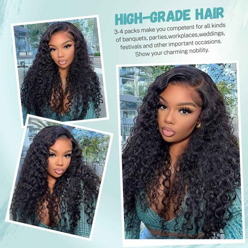 I Tip Hair Extensions Real Human Hair, 28inch 50g 50S Deep Wave Cold Fusion I Tip Hair Extensions, Invisible Remy Pre Bonded Human Hair I Tips, #1B Natural Black