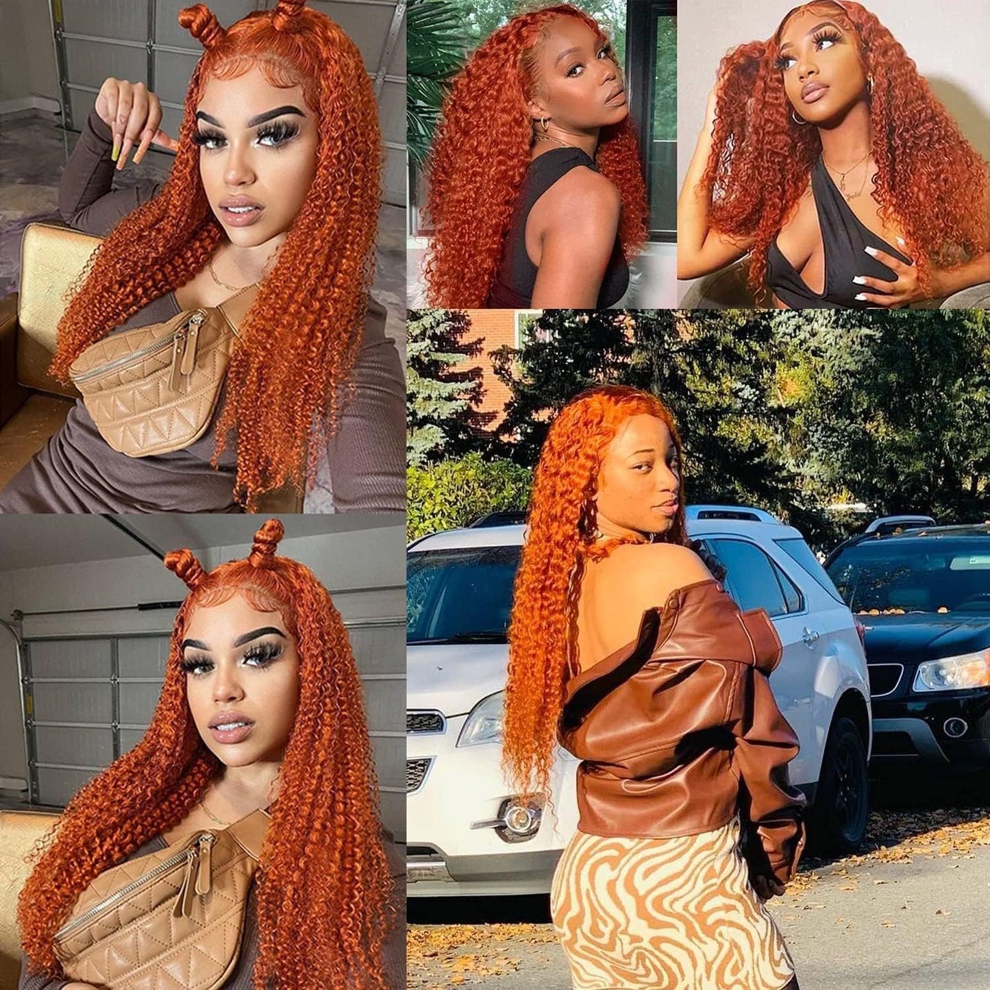 Giginger Brazilian Human Hair Bundles 20 22 24 inch Orange Jerry Curly Bundles 350 Color Human Hair Ginger Orange Unprocessed Virgin Quick Weave Hair for Black Women