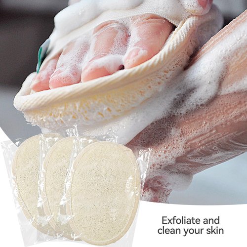 (50 Pcs) Kheoxusa Loofah Individually Wrapped,Individually Wrapped Loofahs,Individually Wrapped Loofah Exfoliating Body Scrubbers,Natural Loofah Luffa Pad Sponges Pouf Brush for Travel Bath Shower Spa