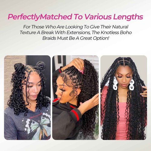 Human Braiding Hair for Boho Braids Human Hair Water Wave 26 Inch 2 Bundles 100g Wet and Wavy Human Hair for Boho Knotless Braids Bulk Boho Human Hair Extensions (Natural color, 26 inch)