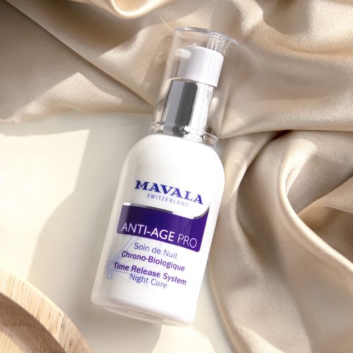 MAVALA Anti Age Pro Night Care | Anti-Aging Serum | Detox, Rejuvenate, and Correct Signs of Aging | Repair Wrinkles + Dark Spots | Vitamin C and Vitamin E | 1 oz.