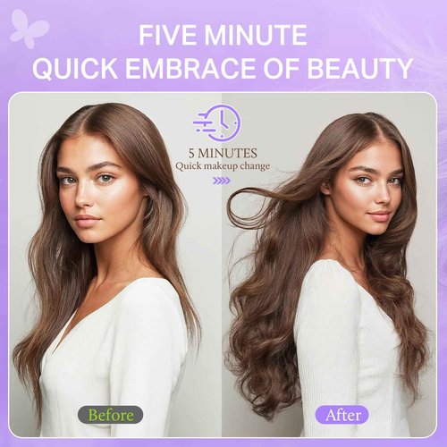 DOORES Human Hair Extensions, Natural Black 16 Inch 7 pcs 120g, Genius Seamless Clip in Hair Extensions with Invisible Weft and Straight Invisi Edge