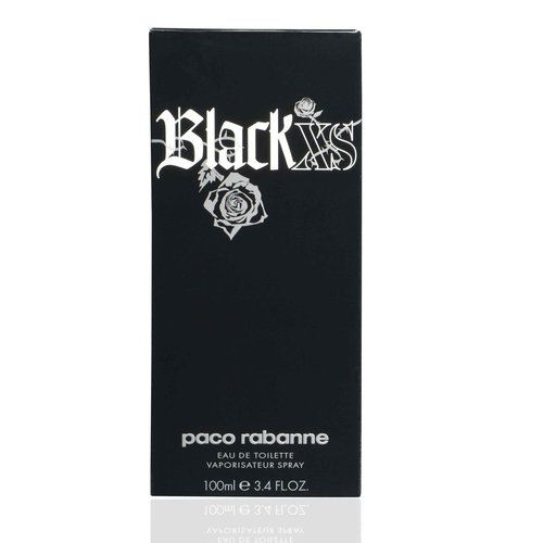 Black XS by Paco Rabanne for Men 3.4 oz Eau de Toilette Spray Tall Bottle