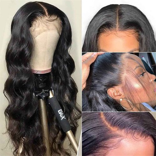 Beauhair 4x4 Lace Front Wigs Human Hair Pre Plucked with Baby Hair 150% Density 22 Inch Body Wave Brazilian Virgin Frontal Human Hair Wigs 4x4 Glueless HD Lace Closure Wig Human Hair for Women