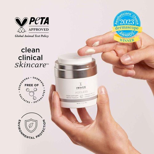 IMAGE Skincare, AGELESS Total Overnight Retinol Masque, Facial Mask for Firming with Marine Collagen and Peptides, 1.7 oz
