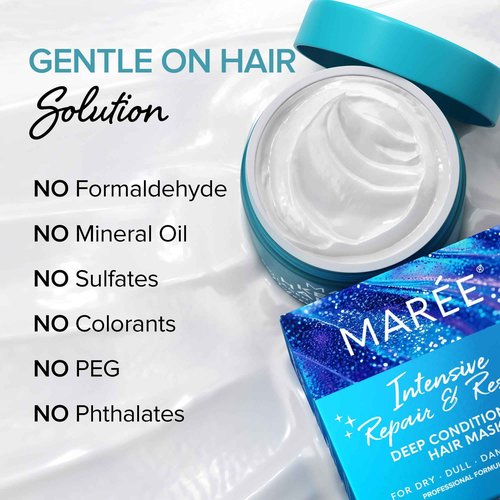 MAREE Bundle - Glycolic Acid Peel Pads, Lip Mask Under Eye Gels - Salicylic Acid, Marine Collagen & Hyaluronic Acid, Coconut Oil - Deep Cleaning Effect, Nourish & Hydrate Dry Lips, De-puff Eyes