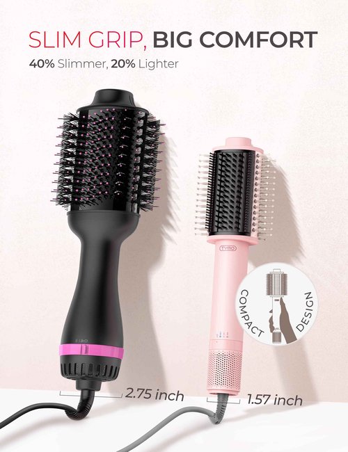 TYMO High Speed Compact Hair Dryer Brush + TYMO Automatic Curling Iron