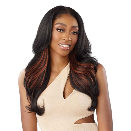 Sensationnel Butta Lace Precut Wigs - Unit 1 Glueless Extra Wide 5 Inch Deep Parting Synthetic Pre Tweezed Smaller Knot Hairline (SH/GINGER)