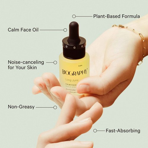 Face Oil Quieting Skincare Beauty Treatment, 13ml. Anti-Aging Vitamin E, Moisturizing Primrose, Soothing Calendula. All Skin Types. Organic Vegan Facial Oil for Women Face Skincare Moisturizer