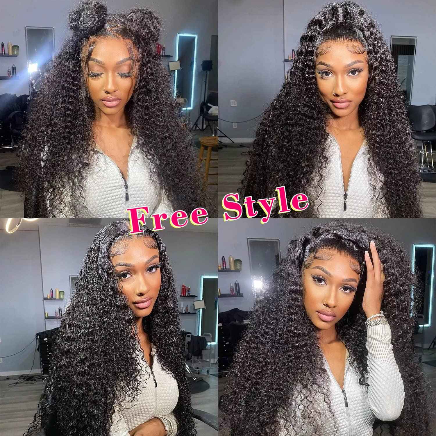 30 Inch Lace Front Wig Human Hair for Black Women 180% Density HD Transparent 13x4 Deep Wave Lace Front Wigs Human Hair Pre Plucked Wet and Wavy Brazilian Curly Glueless Lace Frontal Wigs (30Inch）