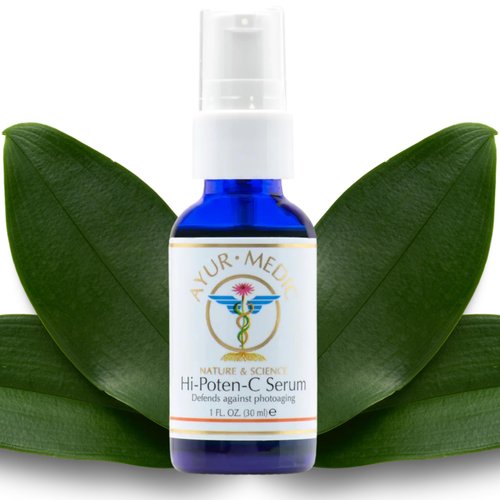 Ayur Medic Hi-Poten-C Serum Vitamin C Serum for Face, With Stable Vitamin C (Tertrahexyldecyl Ascorbate), Neossance Squalane, Vitamin E. For Dark Spots, Hydration Sun Damage, Fine Lines and Wrinkles.