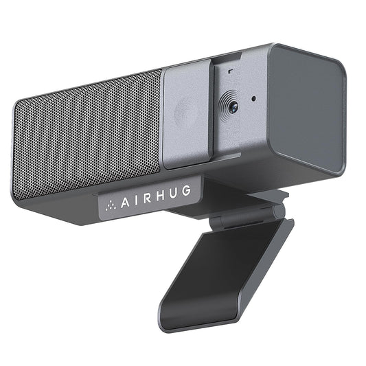 AIRHUG 3 in 1 1080P Webcam with Microphone & Speaker, USB Camera for Video Conferencing/Online Class/Gaming Live, Built-in Privacy Cover