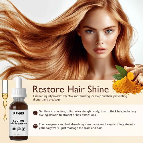 Vincofoo PP405 Hair Treatment | SCU-405 | Anti-Hair GLoss Serum | Strengthen Hair Roots | Quickly Absorbed & Non-greasy | PP405 Hair Oil for All Types