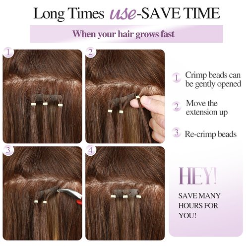 FANCEE Glueless Human Hair Extensions - Highlighted Brown and Blonde Tape in With Holes - Invisible Seamless Skin Weft for Women (50g 20Pcs, 20 Inch)