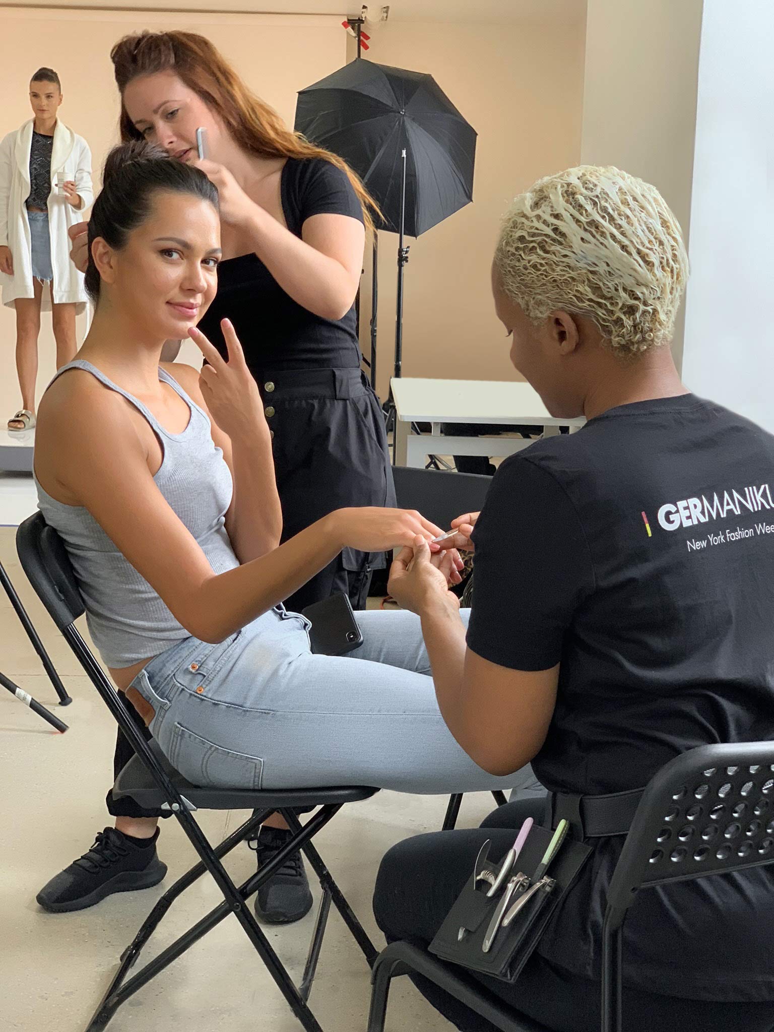 GERMANIKURE 4pc Mini Professional Manicure Set in Purple Suede Case - FINOX Stainless Steel Tools Made in Solingen Germany, Glass Nail Care Supplies Made in Czech Republic