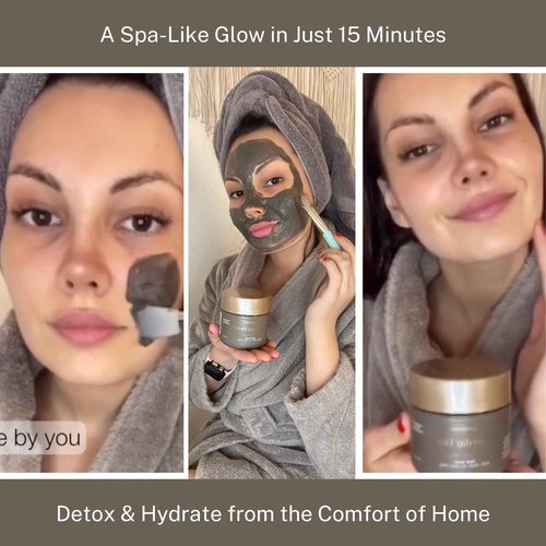 InfiniteAloe Nordic Mud Face Mask Skin Care Treatment, Peat + Charcoal + Aloe Vera + HA Combined, Suitable for All Skin Types - 4oz.