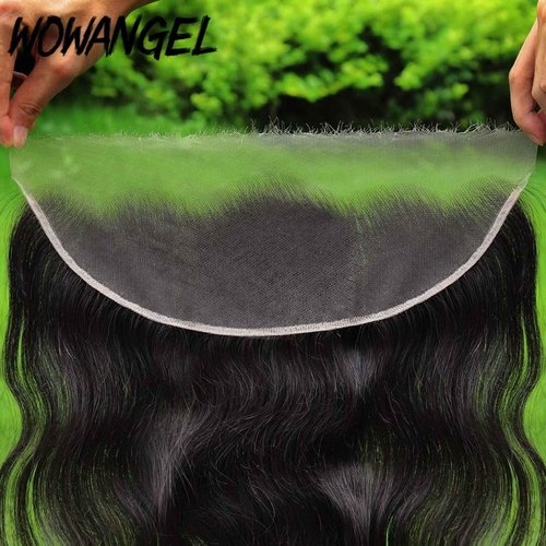 WOWANGEL 13x4 SKINLIKE Real HD Lace Frontal Piece Only, Body Wave 0.1mm Ultra Thin Invisible Lace Clean Natural Hairline with Bigger Pre-plucked Area Crystal Lace Remy Human Hair Frontal 16 Inch