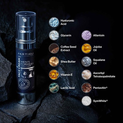 Particle 6-in-1 Face Cream for Men, Men’s Daily Hydrating Moisturizer with Vitamin C, Jojoba Oil, Vitamin E & Hyaluronic Acid, Skin Care Routine, Healthy Skin Support, Pack of 1, 1.7 FL OZ