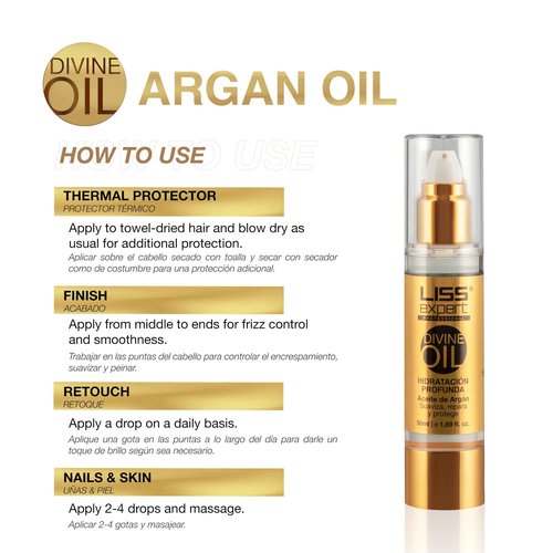 Liss Expert Hair Treatment Set, Stem Cells Express 8.45 oz (ONE shoulder hair lengh app) and Divine Oil 1.69 oz, Organic Smoothing Treatment