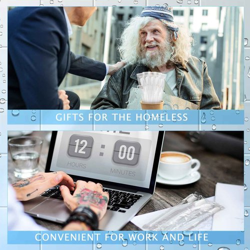 Tioncy 500 Pack Prepasted Disposable Toothbrushes Individual Wrapped Toothbrushes Soft Bristle Travel Toothbrush Single Use Wrapped for Hotel, Camp, Travel and Gift for The Homeless