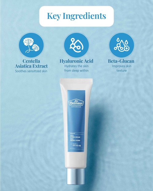 DR. BELMEUR Advanced Cica Hydro Cream Special Set (2fl oz*2, Pack of 2) - Soothing, Barrier-Strengthening Face Moisturizer for Sensitive Skin. Korean Skin Care. Centella Asiatica