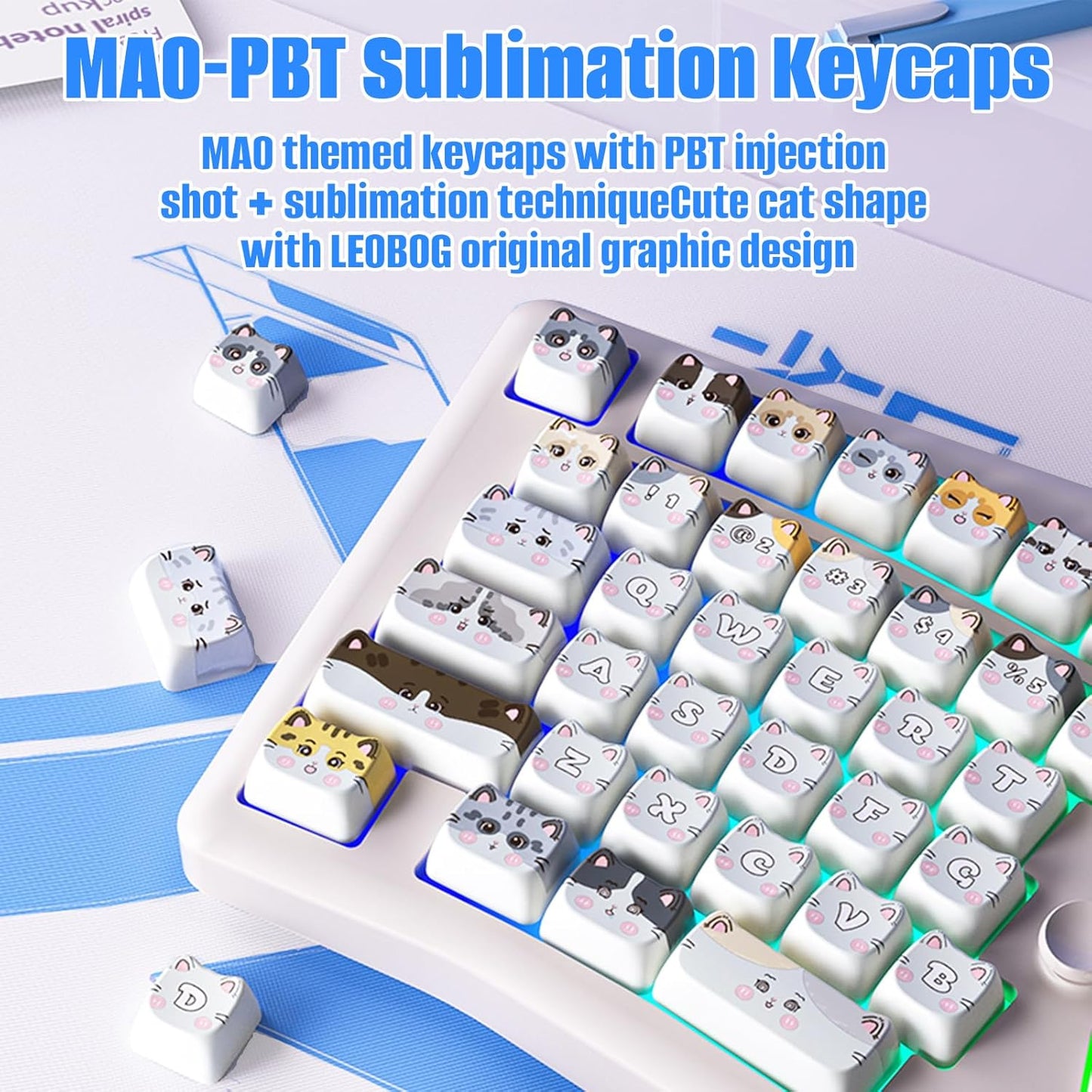 A75 Alice Keyboard, Tri-Mode Ergonomic Gaming Keyboard with RGB Backlit Functional Knob Joystick, 75% Layout Hot-Swap Gasket Custom Keyboards for Win Mac PC Gamer-Black