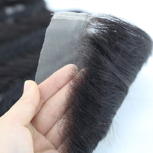 BTWTRY HD 5x5 Lace Closure Body Wave Pre Plucked Natural Hairline with Baby Hair Swiss Lace Closure Brazilian Virgin Human Hair Lightly Bleached Knots (18inch, Body Wave)