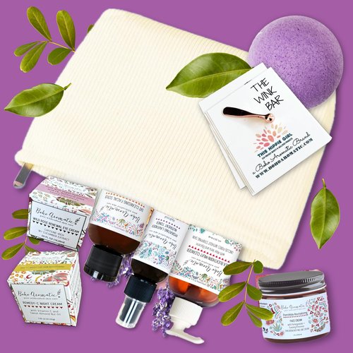 Natural Skincare Gift Set for Women – Hydrating Face Cleanser, Moisturizer & Eye Cream – Clean Beauty Facial Kit with Botanical Ingredients – Perfect Self Care or Christmas Gift by Boho Aromatic