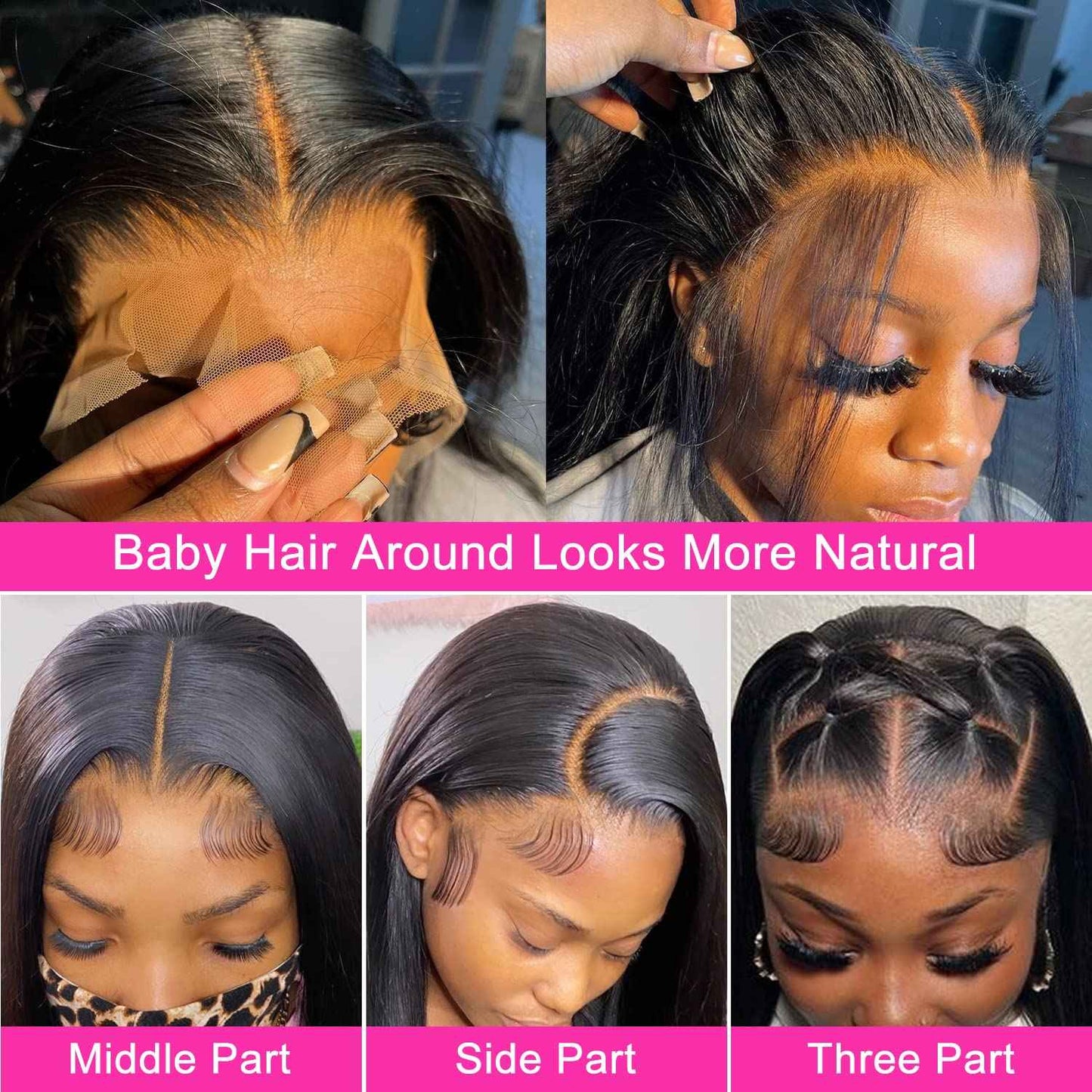 mengkai 13x6 HD Straight Lace Front Wigs Human Hair Glueless Wigs Human Hair Pre Plucked HD Transparent Bone Straight Lace Frontal Wigs Human Hair Deep Part lace Human Hair Wigs for Woman 20 Inch