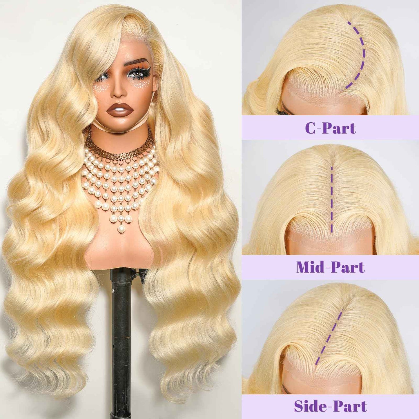 NBRUW 30 Inch 613 13x6 Lace Front Wig Human Hair 200 Density Body Wave Blonde Wig Human Hair 13x6 200 Density Blonde 613 HD Lace Front Wigs Human Hair Pre Plucked with Melted Hairline for Women