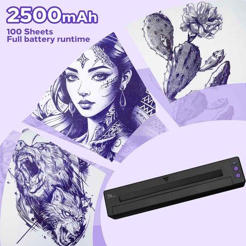 Usiriy Tattoo Stencil Printer Portable Tattoo Stencil Transfer Machine Copier Thermal Tattoo Copier Machine Mini Tattoo Printer