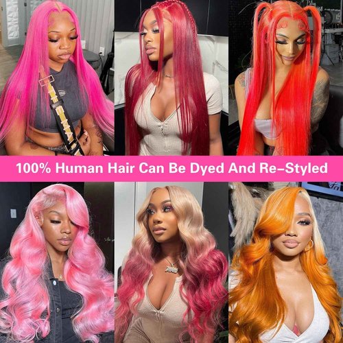 Resore 613 13x6 Lace Front Wig Human Hair 200 Density Body Wave Blonde Lace Front Wigs Human Hair 28 Inch Full & Thick 613 HD Lace Frontal Wig Pre Plucked with Baby Hair for Women.